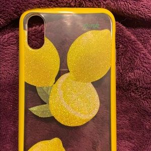 Pink phone case - lemon iPhone X/XS case